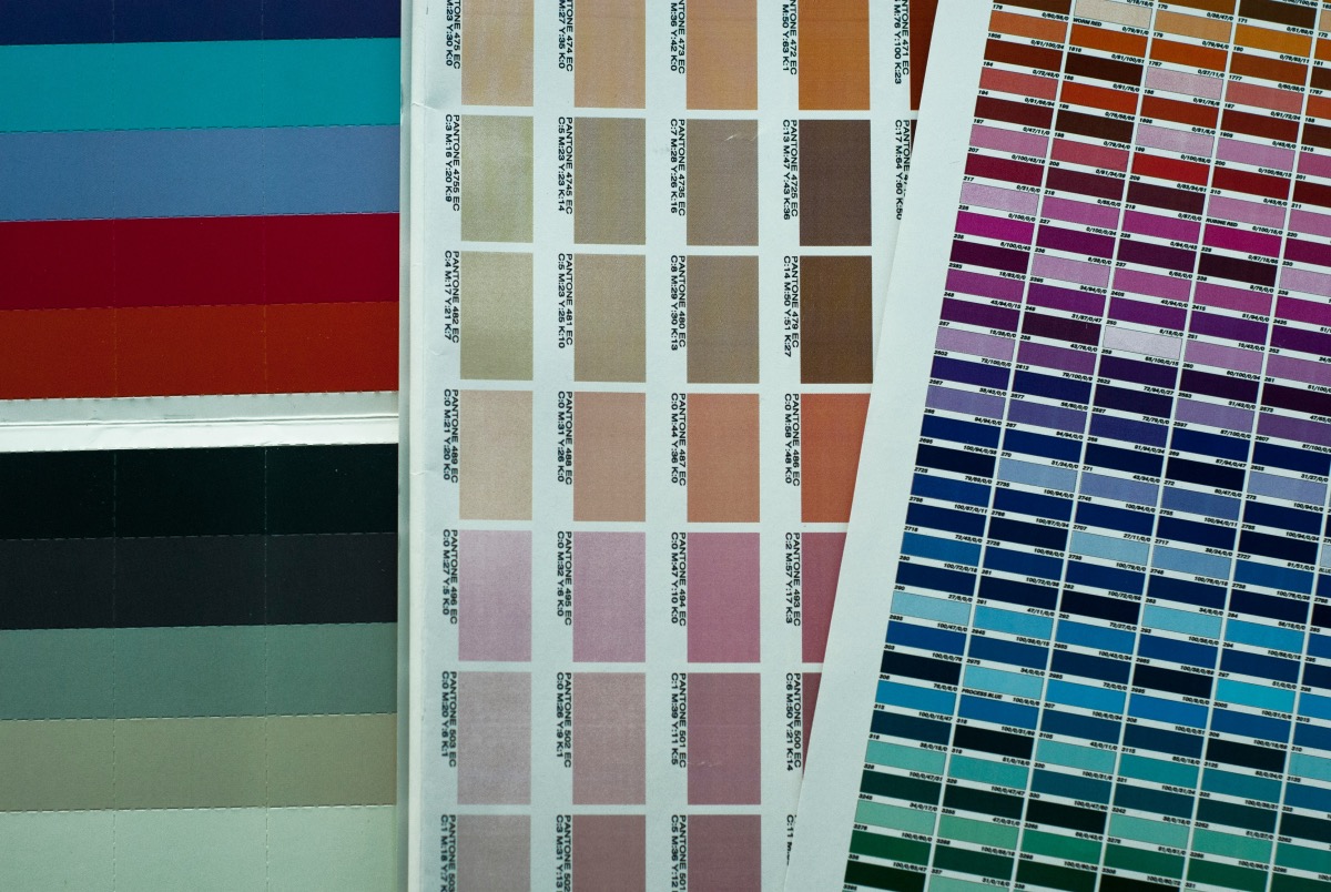Image of color swatches for printing.